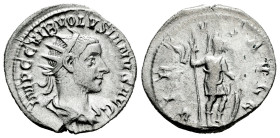 Volusian. Antoninianus. 251-253 d.C. Mediolanum. (Ric-IV 206). (Rsc-133). Anv.: IMP C C VIB VOLVSIANVS AVG, radiate, draped and cuirassed bust to righ...