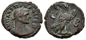 Probus. Tetradrachm. 276-277 d.C. Alexandria. (Spink-1213 var). Ve. 7,29 g. L - B. Eagle head left. Choice VF. Est...40,00. 

Spanish description: P...