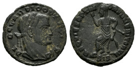 Divus Claudius II. 1/2 follis. 317-318 AD. Siscia. Struck under Constantine I the Great. (Ric-43). Anv.: DIVO CLAVDIO OPTIMO IMP. Veiled and laureate ...
