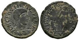 Gratian. Maiorina. 378-383 AD. Lugdunum. (Ric-28a.1). Anv.: D N GRATIANVS P F AVG, diademed, draped and cuirassed bust of Gratian right. Rev.: REPARAT...
