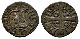 The Crown of Aragon. Fernando II (1497-1516). Dinero. Barcelona. (Cru C.G-3085b). (Cru V.S-1163). Ae. 0,59 g. Choice VF. Est...80,00. 

Spanish desc...