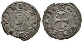 Kingdom of Castille and Leon. Alfonso I (1109-1126). Dinero. Toledo. (Bautista-40 var). Anv.: : ANFVS ° REX. Rev.: + TOLLETA. Ve. 0,90 g. VF/Choice VF...