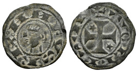 Kingdom of Castille and Leon. Alfonso I (1109-1126). Dinero. Toledo. (Bautista-No cita). Anv.: ANFVS REX :. Rev.: + TOLLETA. Ve. 0,91 g. Choice VF. Es...