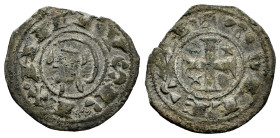 Kingdom of Castille and Leon. Alfonso I (1109-1126). Dinero. Toledo. (Bautista-No cita). Anv.: ANFVS REX ° . Rev.: + TOLLETA. Stars in the 2nd and 3rd...