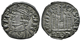 Kingdom of Castille and Leon. Sancho IV (1284-1295). Cornado. Burgos. (Bautista-427). Ve. 0,79 g. B and star above the castle´s towers. Delicate patin...