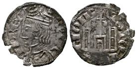 Kingdom of Castille and Leon. Sancho IV (1284-1295). Cornado. Coruña. (Bautista-428). Ve. 0,63 g. Scallop and A on the castle. Almost VF. Est...25,00....