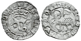 Kingdom of Castille and Leon. Juan I (1379-1390). Blanca del Agnus Dei. Segovia. (Bautista-728). Ve. 1,55 g. VF. Est...35,00. 

Spanish description:...