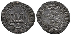 Kingdom of Castille and Leon. Enrique III (1390-1406). Blanca. Sevilla. (Bautista-767). Anv.: + ENRICVS : REX : CASTEI. Rev.: + ENRICVS : REX : LEGIO ...