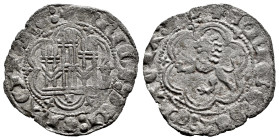 Kingdom of Castille and Leon. Enrique III (1390-1406). Blanca. Toledo. (Bautista-770). Ve. 1,57 g. T below the castle. Rich billon content. VF. Est......