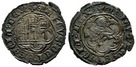 Kingdom of Castille and Leon. Enrique III (1390-1406). Blanca. Burgos. (Bautista-771). Ve. 2,13 g. With B below the castle. VF. Est...20,00. 

Spani...