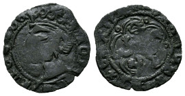 Kingdom of Castille and Leon. Juan II (1406-1454). Cornado. Burgos. (Bautista-826.2). Ve. 0,86 g. With B between two stars below the bust. Scarce. Alm...