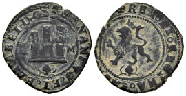 Catholic Kings (1474-1504). 2 maravedis. Toledo. M. (Cal-112). (Rs-775). Anv.: ✠ FERNANDVS ◦ ET ◦ ELISABET ◦ D ◦ G ◦. Rev.: ✠ REX ◦ ET ◦ REGINA ◦ CAS....
