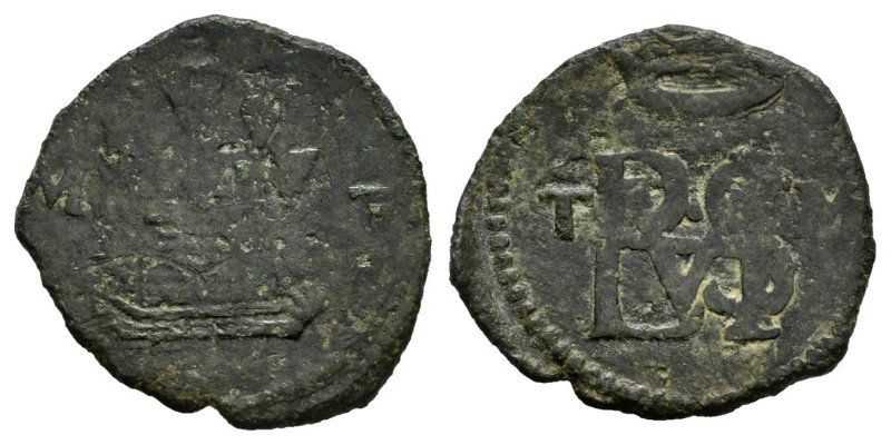 Philip II (1556-1598). Blanca. Toledo. M. (Cal-47). (Jarabo-Sanahuja-A278, plate...
