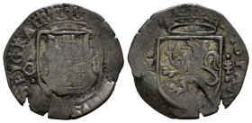 Philip II (1556-1598). Cuartillo. Cuenca. (Cal-79). Ve. 2,63 g. Choice F. Est...18,00. 

Spanish description: Felipe II (1556-1598). Cuartillo. Cuen...