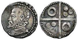 Philip II (1556-1598). 1 croat. Barcelona. (Cal-74). Ag. 1,79 g. Clipped to circulate like 1/2 Croat. Lightly toned. Choice VF/VF. Est...40,00. 

Sp...