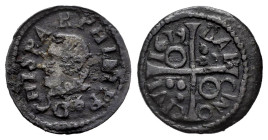 Philip III (1598-1621). Dinero. 1619. Barcelona. (Cal-15). (Cru C.G-4347g). Ae. 0,82 g. VF/Choice VF. Est...25,00. 

Spanish description: Felipe III...