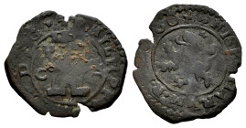Philip III (1598-1621). 2 maravedis. 1604. Cuenca. (Cal-159). (Jarabo-Sanahuja-D84). Ae. 1,06 g. Almost VF. Est...15,00. 

Spanish description: Feli...