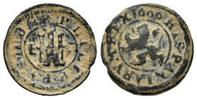 Philip III (1598-1621). 2 maravedis. 1606. Segovia. (Cal-191). (Jarabo-Sanahuja-D266). Ae. 1,44 g. Almost VF. Est...15,00. 

Spanish description: Fe...