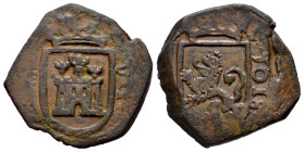 Philip III (1598-1621). 8 maravedis. 1618. Cuenca. (Cal-302). (Jarabo-Sanahuja-D71). Ae. 6,30 g. VF. Est...0,00. 

Spanish description: Felipe III (...
