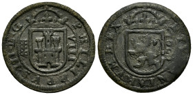 Philip III (1598-1621). 8 maravedis. 1600. Segovia. Ae. 6,34 g. Contemporary counterfeit. Impossible year. Choice F. Est...30,00. 

Spanish descript...