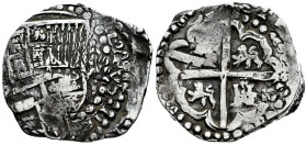 Philip III (1598-1621). 8 reales. Potosí. (Cal-tipo 164). Ag. 26,99 g. Double struck on obverse. VF. Est...150,00. 

Spanish description: Felipe III...