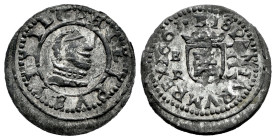 Philip IV (1621-1665). 4 maravedis. 1663. Burgos. R. (Cal-188). (Jarabo-Sanahuja-M39 var). Ae. 1,16 g. Original silvering. XF/AU. Est...40,00. 

Spa...