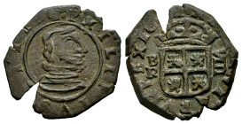Philip IV (1621-1665). 8 maravedis. 16(61). R. (Cal-302). (Jarabo-Sanahuja-M11). Ae. 2,70 g. Hammer strike. Very scarce. Choice VF. Est...70,00. 

S...