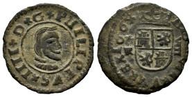 Philip IV (1621-1665). 8 maravedis. 1664. Coruña. R. (Cal-320). Ae. 1,93 g. VF. Est...30,00. 

Spanish description: Felipe IV (1621-1665). 8 maraved...