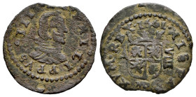 Philip IV (1621-1665). 8 maravedis. 1661. Madrid. A. (Cal-356). (Jarabo-Sanahuja-M292). Ae. 2,02 g. Choice F. Est...18,00. 

Spanish description: Fe...