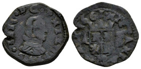 Philip IV (1621-1665). 8 maravedís. 1661. Madrid. A. (Cal-356). (Jarabo-Sanahuja-M286). Ae. 2,01 g. Hammered. Without frame. Choice F. Est...15,00. 
...