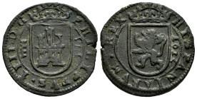 Philip IV (1621-1665). 8 maravedis. 1625. Segovia. (Cal-390). (Jarabo-Sanahuja-F274). Ae. 5,99 g. VF. Est...30,00. 

Spanish description: Felipe IV ...