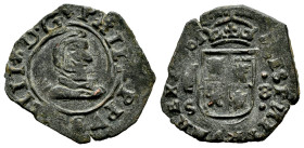 Philip IV (1621-1665). 8 maravedis. 1661. Segovia. S. (Cal-383). (Jarabo-Sanahuja-M487). Ae. 2,11 g. VF/Almost VF. Est...30,00. 

Spanish descriptio...