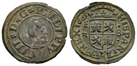 Philip IV (1621-1665). 8 maravedis. 1663. Segovia. BR. (Cal-395). (Jarabo-Sanahuja-M563). Ae. 2,01 g. Roughness on obverse. Choice VF. Est...25,00. 
...