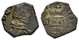 Philip IV (1621-1665). 8 maravedis. 1661. Sevilla. (Cal-403). (Jarabo-Sanahuja-M626). Ae. 1,73 g. Without assayer. VF. Est...35,00. 

Spanish descri...