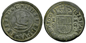 Philip IV (1621-1665). 16 maravedis. 1661. Segovia. S. (Cal-486). (Jarabo-Sanahuja-M507). Ae. 4,23 g. Almost VF. Est...20,00. 

Spanish description:...