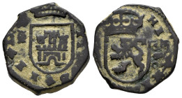 Charles II (1665-1700). 2 maravedis. 1680. Granada. (Cal-65). (Jarabo-Sanahuja-N28). Ae. 6,15 g. VF. Est...30,00. 

Spanish description: Carlos II (...