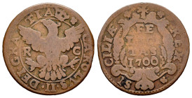 Charles II (1665-1700). 1 grano. 1700. Palermo. (Km-71). (Mir-497). Ae. 4,84 g. Choice F. Est...18,00. 

Spanish description: Carlos II (1665-1700)....
