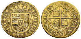 Philip V (1700-1746). 2 reales. 1722. Sevilla. J. (Cal-tipo 125). Ln. 3,24 g. Contemporary counterfeit. VF. Est...20,00. 

Spanish description: Feli...