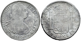 Charles IV (1788-1808). 8 reales. 1800. Mexico. FM. (Cal-965). Ag. 26,73 g. Choice F. Est...40,00. 

Spanish description: Carlos IV (1788-1808). 8 r...