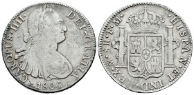 Charles IV (1788-1808). 8 reales. 1800. Mexico. FM. (Cal-965). Ag. 26,50 g. Choice F. Est...40,00. 

Spanish description: Carlos IV (1788-1808). 8 r...