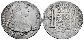 Charles IV (1788-1808). 8 reales. Mexico. FM. Ag. 26,88 g. Date altered. Impossible date. VF. Est...50,00. 

Spanish description: Carlos IV (1788-18...