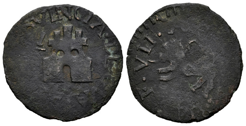 Ferdinand VII (1808-1833). 1/2 real. 1814. Guyana. (Cal-344). Ae. 2,24 g. Weakly...