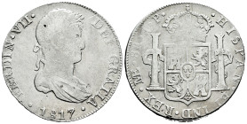 Ferdinand VII (1808-1833). 8 reales. 1817. Lima. JP. (Cal-1250). Ag. 26,43 g. Choice F. Est...50,00. 

Spanish description: Fernando VII (1808-1833)...