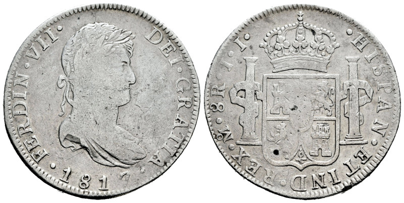 Ferdinand VII (1808-1833). 8 reales. 1817. Mexico. JJ. (Cal-1332). Ag. 26,44 g. ...