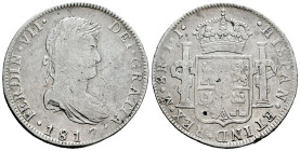 Ferdinand VII (1808-1833). 8 reales. 1817. Mexico. JJ. (Cal-1332). Ag. 26,44 g. Cleaned. Choice F. Est...50,00. 

Spanish description: Fernando VII ...