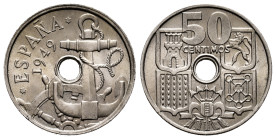 Estado Español (1936-1975). 50 centimos. 1949*19-51. Madrid. (Cal-22). 4,00 g. Plenty of original luster. Mint state. Est...15,00. 

Spanish descrip...