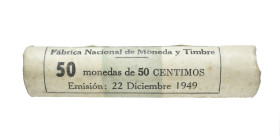 Estado Español (1936-1975). 50 centimos. 1949 *19-52. Madrid. Official cartridge of 50 Units. Mint state. Est...120,00. 

Spanish description: Estad...