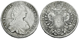 Austria. Maria Theresa. 1/2 thaler. 1751. (Km-1797). Ag. 13,75 g. Cleaning scratches. Almost VF/VF. Est...30,00. 

Spanish description: Austria. Mar...