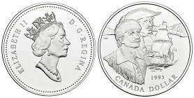 Canada. Elizabeth II. 1 dollar. 1995. (Km-259). Ag. 25,28 g. Hudson Bay Co. PROOF. Est...35,00. 

Spanish description: Canadá. Elizabeth II. 1 dolla...