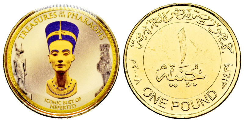 Egypt. 1 pound. 1428 H. 8,85 g. Certificate of authenticity. Mint state. Est...1...